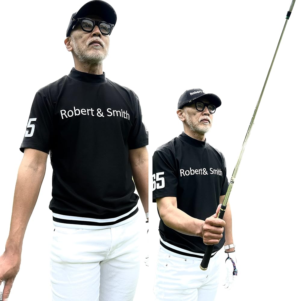 ロバートアンドスミスのゴルフポロシャツ2枚セット［黒、白セット］ Amazon | [Robert&Smith] ポロシャツ メンズ ゴルフウェア 半袖